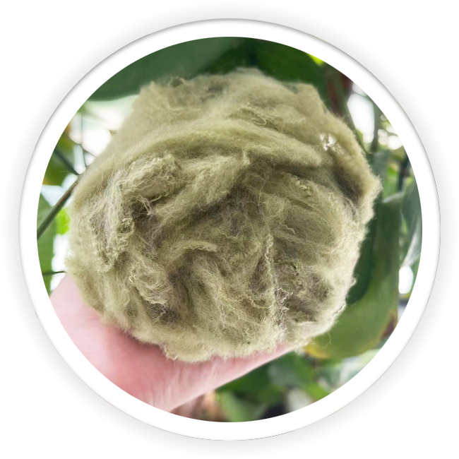 Green Colored Polyester Fiber