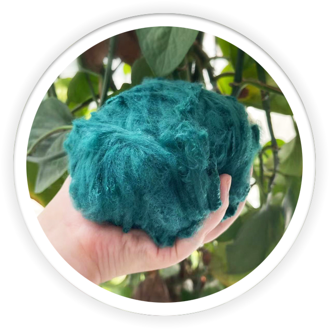 Blue Dope Dyed Polyester Fiber